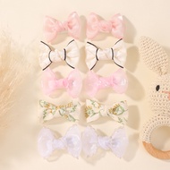 10 cái/bộ đáng yêu cho trẻ em cung kẹp tóc cho cô gái barrette Boutique bảo hiểm đầy đủ vải trẻ em m