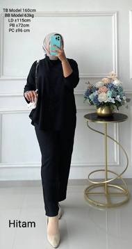 COD | Setelan Wanita Rayon Twill Polos Jumbo & Standar