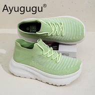 Ayugugu 5CM Thick Soles Sports Shoes Men Women Wide Feet Barefoot Shoes Green 36-46