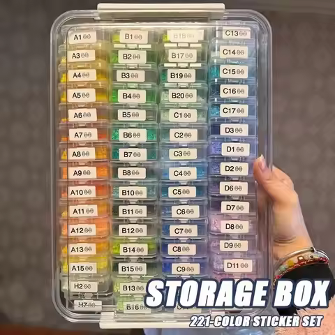 Large Capacity Fuse Beads Organizer Clip Closure 60 Small Boxes Melting Beads Storage Case Space Sav