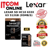 LEXAR HC10 633X U3 512GB 95MB/S SD MEMORY CARD (LSD512CBAP633)
