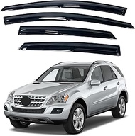 Window Visor Compatible with Mercedes-Benz ML 2006-2011, Rain Guard Tape-On Extra Durable Sun Wind A