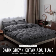 [CASH ON DELIVERY] PLAIN BED SHEET PLAIN BED SHEET SIZE 90x200 / 120x200 / 160x200 / 180x200 - DARK 
