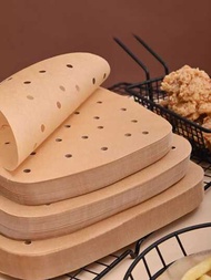 100入組烤盤紙帶空氣炸鍋-完美適用於烘烤,蒸,烘烤,烹飪,可用在多種尺寸