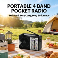 FM/AM/SW1/SW2 4 BAND PORTABLE RADIO MULTIBAND RADIO RECEIVER#FM RADIO RETRO POINTER POCKET 收音机