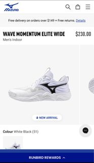 排球鞋 Volleyball Shoes- Mizuno Wave Momentum Elite Wide