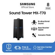 Samsung T70 Sound Tower Bi-directional Sound Build-in Woofer Bass Booster 1500W Karaoke Mode LED Party Lights Bluetooth/USB - MX-T70/XD