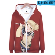 Boku No Hero Academia Himiko Toga Zip Up Hoodies Hooded Sweatshirt Clothes Clothing Anime Men Women 