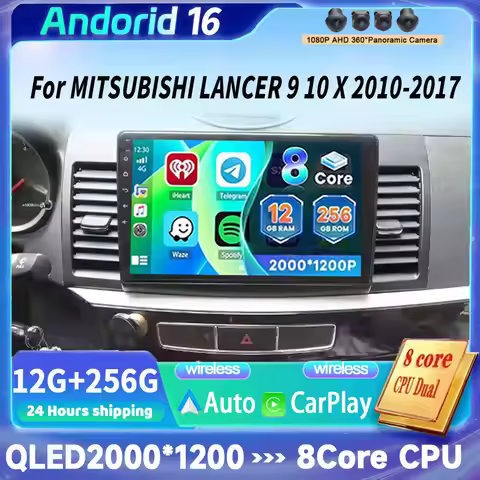 2din Android 16 Carplay Car Radio for Mitsubishi Lancer 10 CY 2007 - 2017 Multimedia Video Player 2 