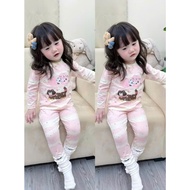Set of girls' autumn-winter clothes (GOOD LUCK PATTERN QC30) made of soft cotton, size 8-20kg m99