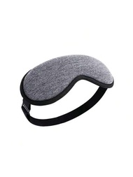 1入組USB充電恆溫加熱眼罩，可清洗電熱熱敷應對眼袋，緩解看日全食導致的眼睛後遺症，智慧恆溫睡眠遮光3D眼部保護