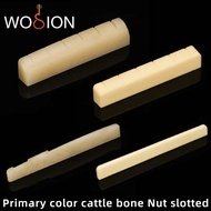Wosion Bovine bone primary color Acoustic guitar ，Classical guitar nut slotted, upper and lower nuts