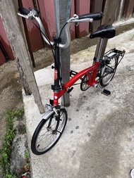 Brompton 紅色摺疊單車