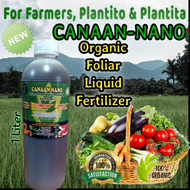 100% All Natural &amp; Safe to the Environment Canaan-Nano Foliar Organic Fertilizer 1 Liter For Farmers Plantita Plantito Garderner Plants Agriculture Land Vegetable Pest Control Soil Restoration Grower of Plants Rice Corn Fruits Trees