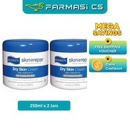 ROSKEN Skin Repair Dry Skin Cream 250ml x 2 Jars (TWIN) EXP:06/2028 [ Farmasi CS ]