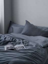 100% TENCEL天絲床包四件組 - 霧藍灰(60支)