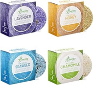 Solid Shampoo Bar And Conditioner Effect Hair Soap – 4 Pack 100% Organic Shampoo Bars For Hair With 