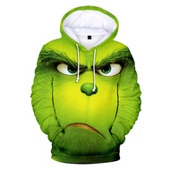 Green Haired Grinch Anime Hoodie Hoodies Men Sweatshirt Lounge Wear Fashion Grinch Hooded 3D Streetw