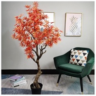 Potted Manufacturer Green Ornaments Maple Tree Maple Tree Simulation Wholesale Small Plants Indoor F