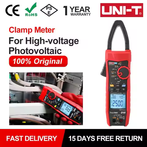UNI-T UT219PV Digital Power Clamp Meter 1500V 1000A True RMS Current Clamp Tester LPF Bluetooth IP65
