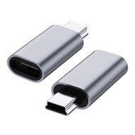 USB C to Mini USB 2.0 Adapter, (2-Pack)Type C Female to Mini USB 2.0 Male Convert Connector Support 