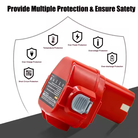 PA12 12V 9.8Ah Ni-MH Rechargeable Battery and Charger for Makita Cordless Drill 1220 1222 1234 1233 