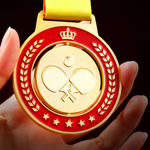 Table Tennis Gold Silver Bronze Medals for Ping Pong Games Competitions Party Favors With Neck Ribbo