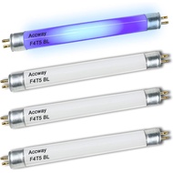 6'' F4T5/BL Mentol Fluoresen 4Watt 350BL, Lampu Cahaya Biru Hitam F4W, FL4NL- T5 Linear Tube -G5 Min