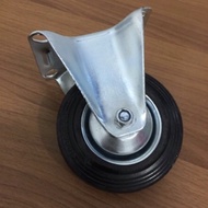 4UNTMM black rubber wheels fixed lane 4 inch dead wheels 4" inch flat wheels 4" swivel wheels displa