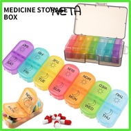 YVETA Pill Box Morning and Night 7 Days AM PM Portable Medicine Dispenser