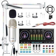 DJ20 Condenser Microphone Sound Card Free Headset Transmission Bluetooth OTG Three 48V Live Manufact