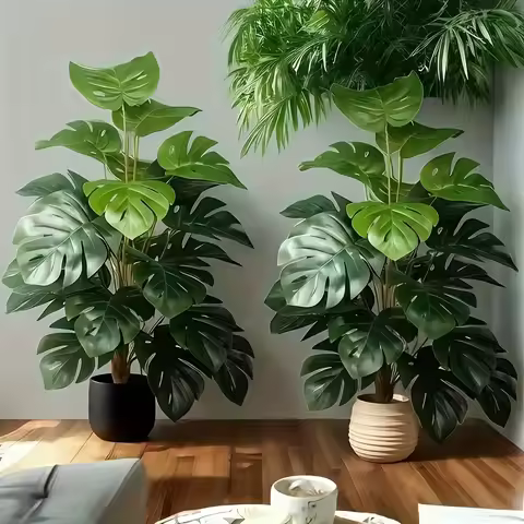 Artificial Fiddle Leaf Fig Tree Realistic Plastic Green Plant for Home Office Wedding Christmas With