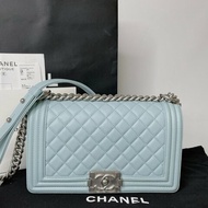 CHANEL 菱格紋光滑牛BOY 25