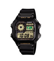 casio นาฬิกาข้อมือผู้ชาย สายสเตนเลส กันน้ำได้ 100m AE1200 รุ่น AE-1200WHD-1A คาสิโอ AE1200WHD AE-120