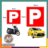 Sticker P 1set 2pcs  Sticker L Motorcycle P Sticker For Car Sticker JPJ Sticker Kereta Sticker Ukura