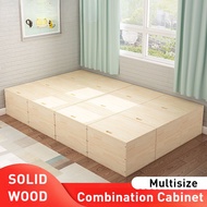 Solid Wood Tatami Wooden Box with Bed Box Storage Box Customized Balcony Locker