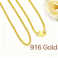 Emas 916 Original Chain Necklace Women Chain Rantai Leher Emas 375 Original Hypoallergenic Gold Wedd