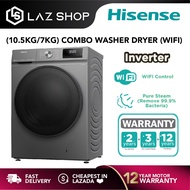 【24H Ship Out】Hisense 10.5/7KG Inverter Combo Washer Dryer WD3Q1043BT | 8.5/6KG WD3Q8543BW | 10/6KG 