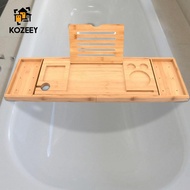 KOZEEY Bath Table Tray Bathtub Rack Multifunctional Soap Dish Tray Holder Tub Organizer for Lavatory