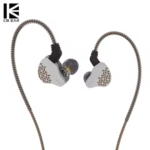 KBEAR Rosefinch HIFI Earphone 4 core OFC Wire Dynamic Driver IEM Monitor With Mic 3.5mm Plug KBEAR W