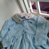 再降價，水藍氣質長袖刷毛洋裝，5號