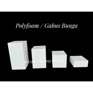 Polyfoam Gabus Cucuk Bunga Gabus Petak Polistren Stand Box Bunga Flower Foam Box Polystyrene Square 