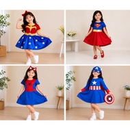 Kids SuperGirl/Wonderwomen/Batgirl Costume hall party dress)