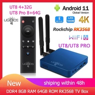 UGOOS UT8 PRO TV BOX Android 11.0 DDR4 8GB RAM 64GB ROM RK3568 WiFi6 Media Player BT Voice Remote UT8 4G 32G