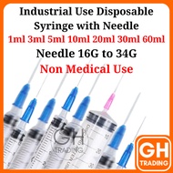 Picagari Syringe With Needle 1ml 3ml 5ml 10ml 20ml 30ml 50ml 针筒 Pigacari Besar