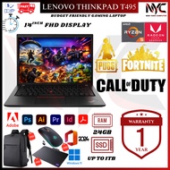 Ryzen 5 Gaming Laptop | Lenovo ThinkPad T495 | 24GB RAM 1TB SSD | 14" FHD | Win11 | 1 Year Warranty