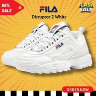FILA Disruptor 2 white  รองเท้าผ้าใบฟิลา สีขาว เพิ่มความสูง