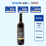 Rượu Vang Đỏ Đà Lạt Ladofoods Classic Special Red Wine 750ml 12% - Không Kèm Hộp