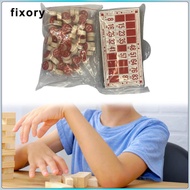 [fixory] Wooden Bingo Game Fun Educational Toy Bingo Number Cards Traditional Wood Bingo
