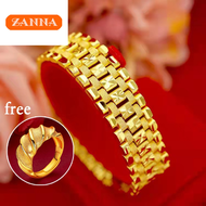 gelang emas 916 Original Gold European And American Bracelet For Men Wide 18 mm Bracelet gelang tang